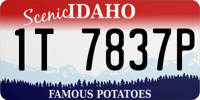ID license plate 1T7837P