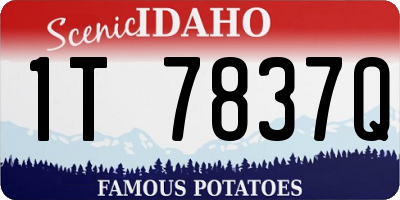 ID license plate 1T7837Q