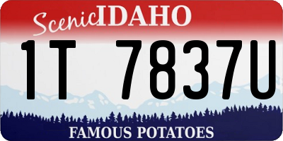 ID license plate 1T7837U
