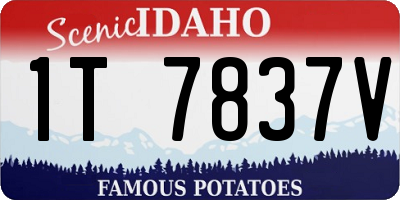 ID license plate 1T7837V