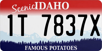 ID license plate 1T7837X