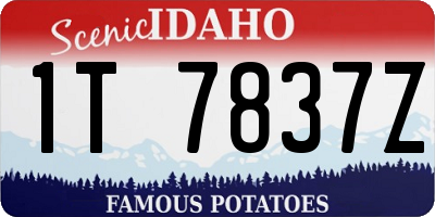 ID license plate 1T7837Z