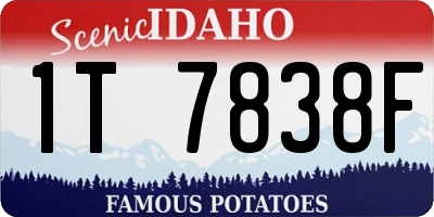 ID license plate 1T7838F