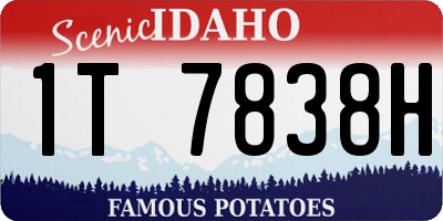 ID license plate 1T7838H