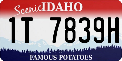 ID license plate 1T7839H