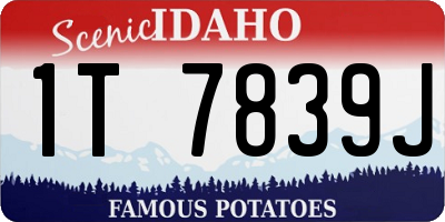 ID license plate 1T7839J