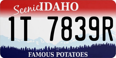 ID license plate 1T7839R
