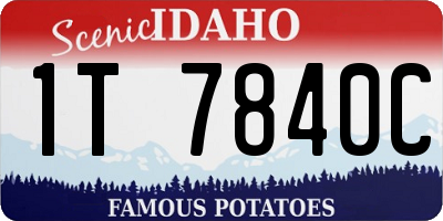 ID license plate 1T7840C