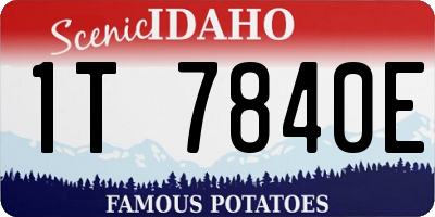 ID license plate 1T7840E