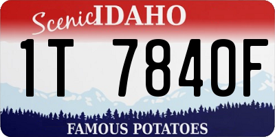 ID license plate 1T7840F