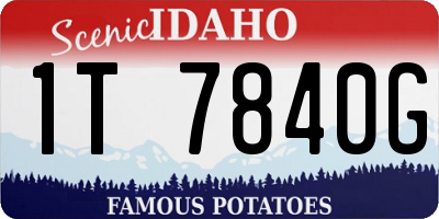 ID license plate 1T7840G
