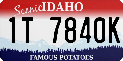 ID license plate 1T7840K