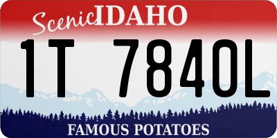 ID license plate 1T7840L