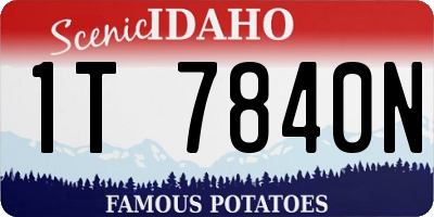 ID license plate 1T7840N