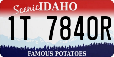 ID license plate 1T7840R