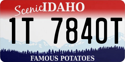 ID license plate 1T7840T