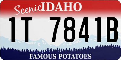 ID license plate 1T7841B
