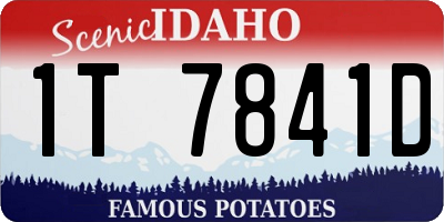ID license plate 1T7841D