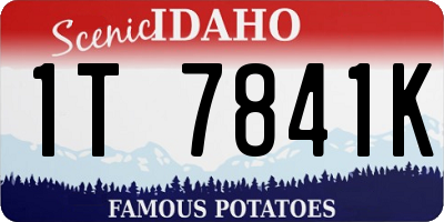 ID license plate 1T7841K