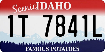 ID license plate 1T7841L