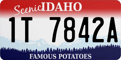 ID license plate 1T7842A