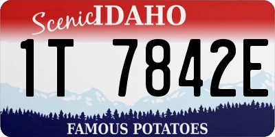 ID license plate 1T7842E