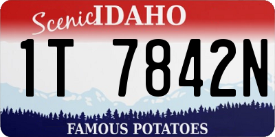 ID license plate 1T7842N