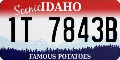 ID license plate 1T7843B