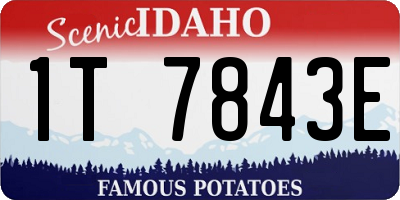 ID license plate 1T7843E
