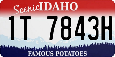 ID license plate 1T7843H