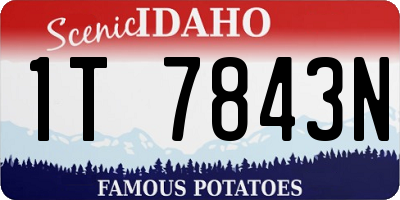 ID license plate 1T7843N