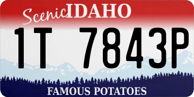 ID license plate 1T7843P