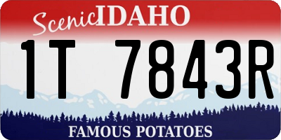 ID license plate 1T7843R