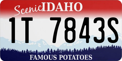 ID license plate 1T7843S