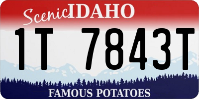 ID license plate 1T7843T