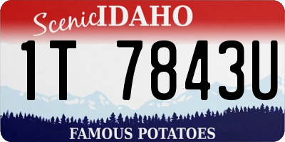 ID license plate 1T7843U