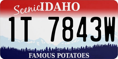 ID license plate 1T7843W