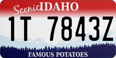 ID license plate 1T7843Z