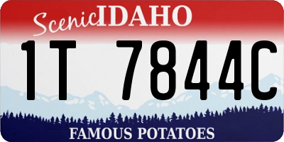 ID license plate 1T7844C