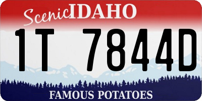 ID license plate 1T7844D