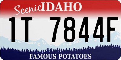 ID license plate 1T7844F