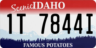 ID license plate 1T7844I