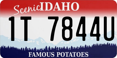 ID license plate 1T7844U