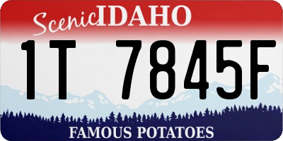 ID license plate 1T7845F