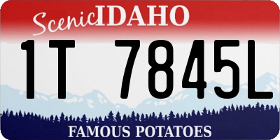 ID license plate 1T7845L