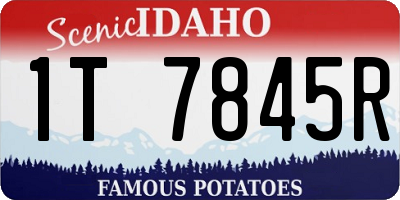 ID license plate 1T7845R