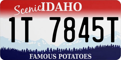 ID license plate 1T7845T