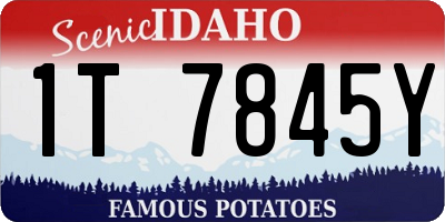 ID license plate 1T7845Y