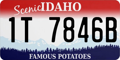 ID license plate 1T7846B