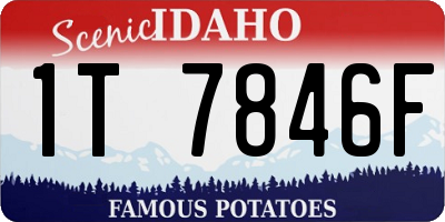 ID license plate 1T7846F